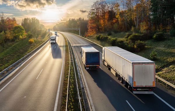 Semi-trucks on the road