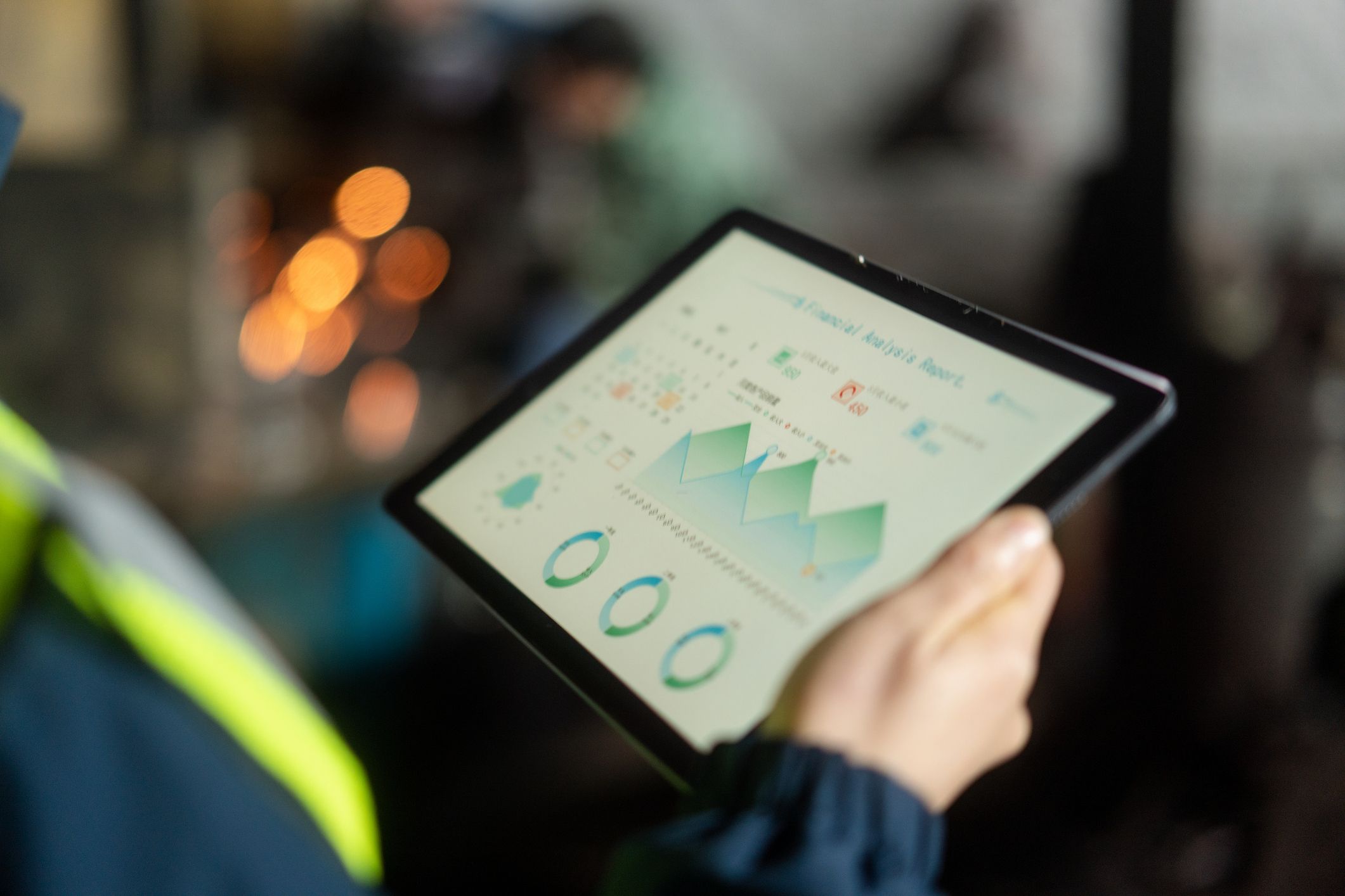 A fleet owner reviews data from his company’s fleet fuel cards.